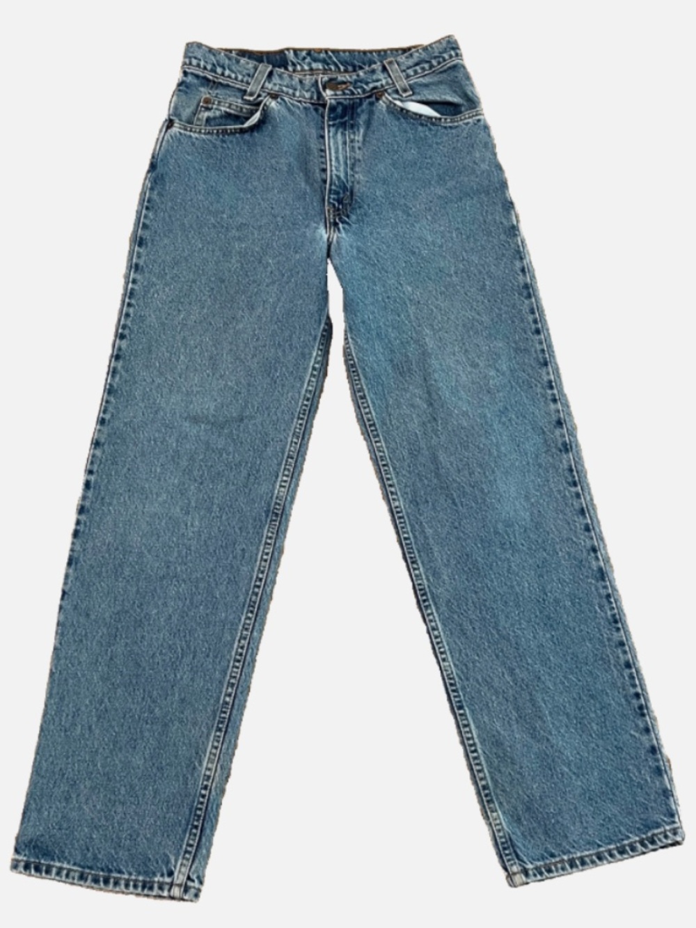Levi's High Rise Straight Leg Jeans in Blue Denim